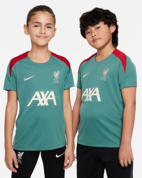 LFC Nike Youth 24/25 Players Short Sleeve Strike Training Top Green