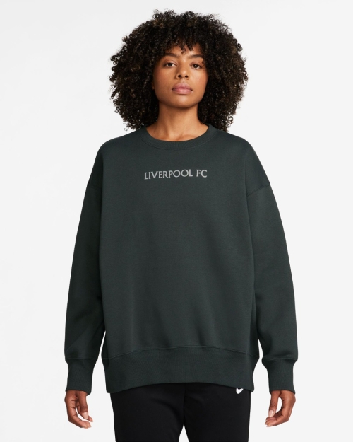 LFC Nike Womens Fleece Crewneck Sweatshirt Night Forest