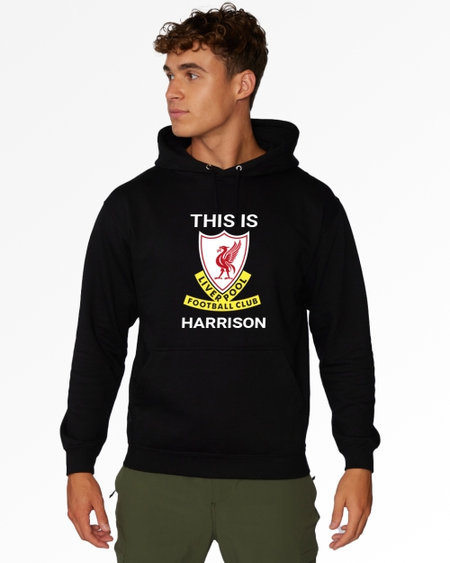 LFC This Is Anfield Personalised Black Hoody