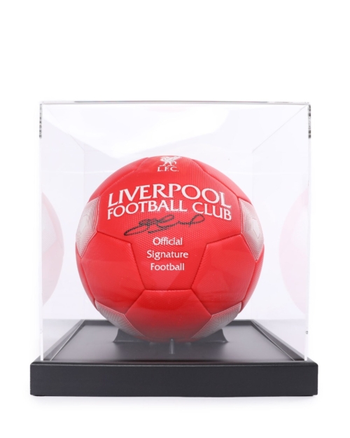 LFC Signed Gerrard Ball In Case