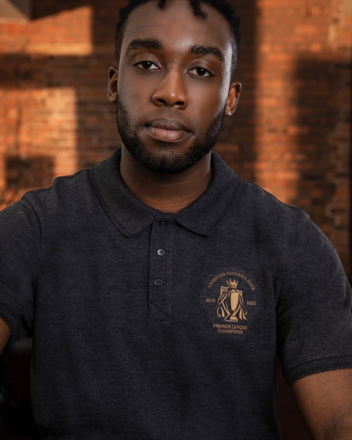LFC Mens Premier League Champions 19/20 Charcoal Marl Tipping Polo 