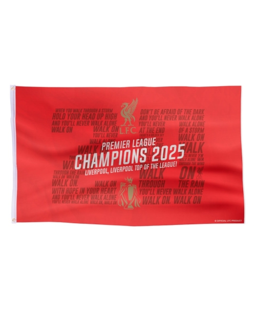 LFC EPL Champions 24/25 Flag Red
