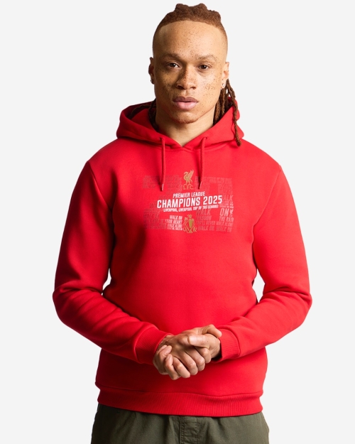 LFC EPL Champions 24/25 Adults Hoodie Red