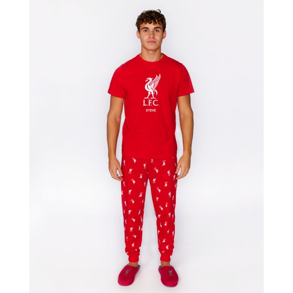 LFC Mens Personalised Liverbird Pyjamas