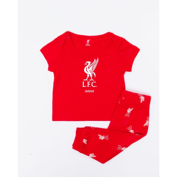 LFC Baby Personalised Liverbird Pyjamas