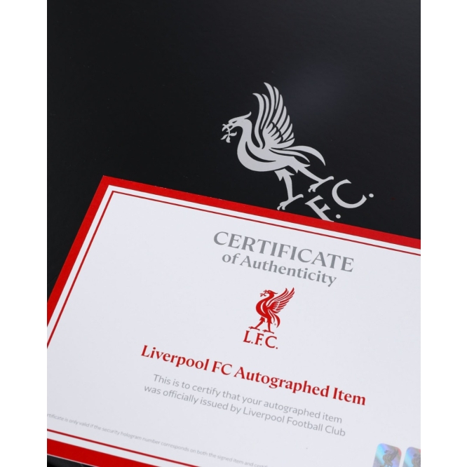 LFC Signed Gerrard Ball In Case