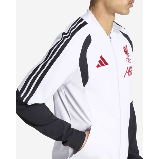 LFC adidas Mens 26/27 Tiro Presentation Jacket Dash Grey