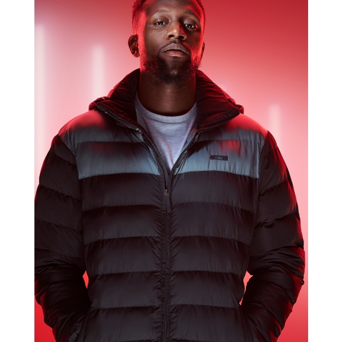 Mens black puffa coat best sale