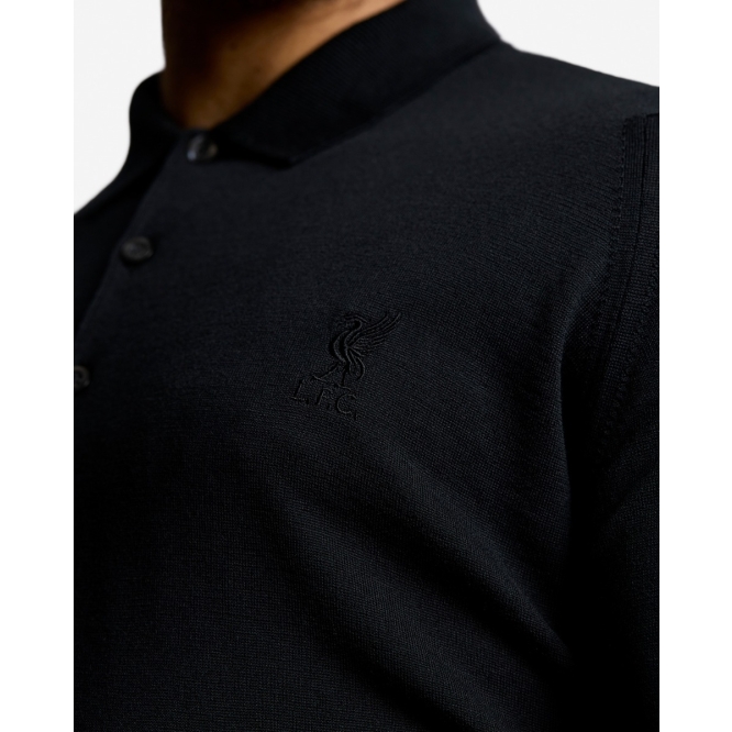 LFC X John Smedley エクストラファインメリノウールブラックメンズ