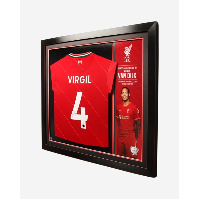 額装あり】Liverpool FC サイン入り 21-22 フィルジル Tシャツ