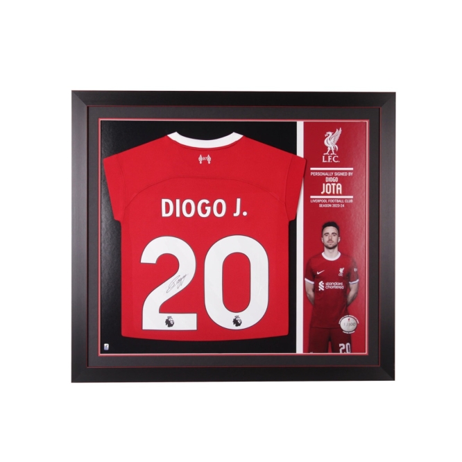 LFC Signed 23/24 Jota Framed Shirt