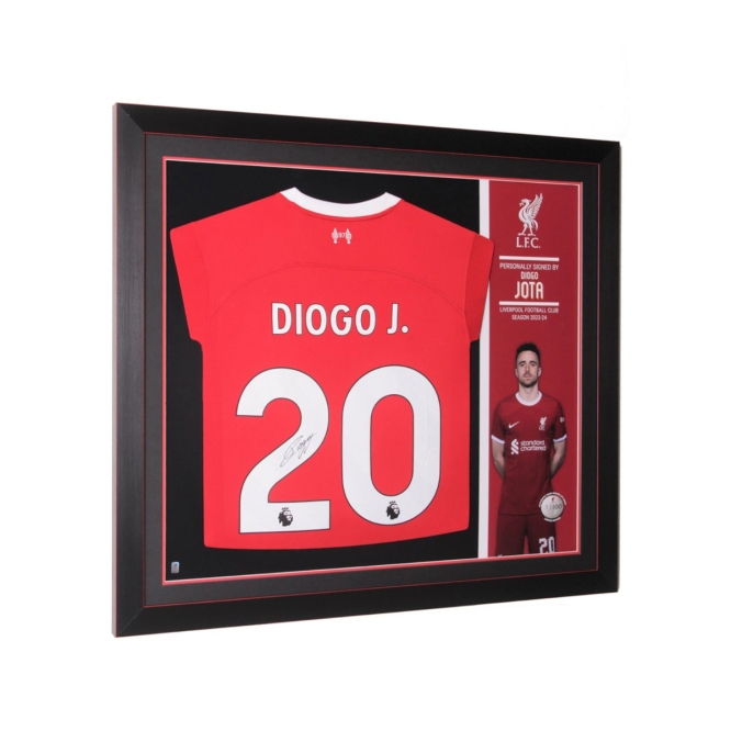 【正規品】ディオゴ・ジョタ　直筆サイン入り　ユニフォーム　リヴァプール　Jota LFC Signed 23/24 Jota Framed Shirt