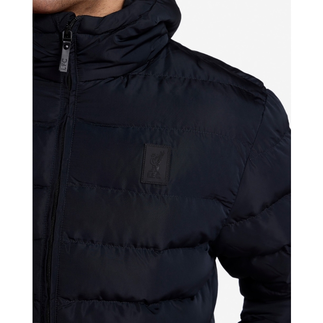 Liverpool FC Black Puffa Jacket | Liverpool FC Coat