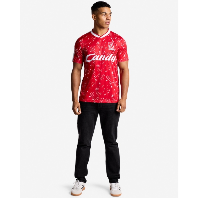 公式 復刻 Liverpool 89/91  Shirt LFC Retro Adults 89/91 Candy Long Sleeve Home Shirt