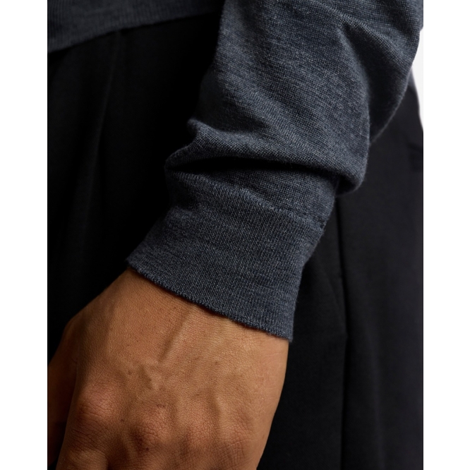 LFC X John Smedley Mens Crew Neck Pullover Grey