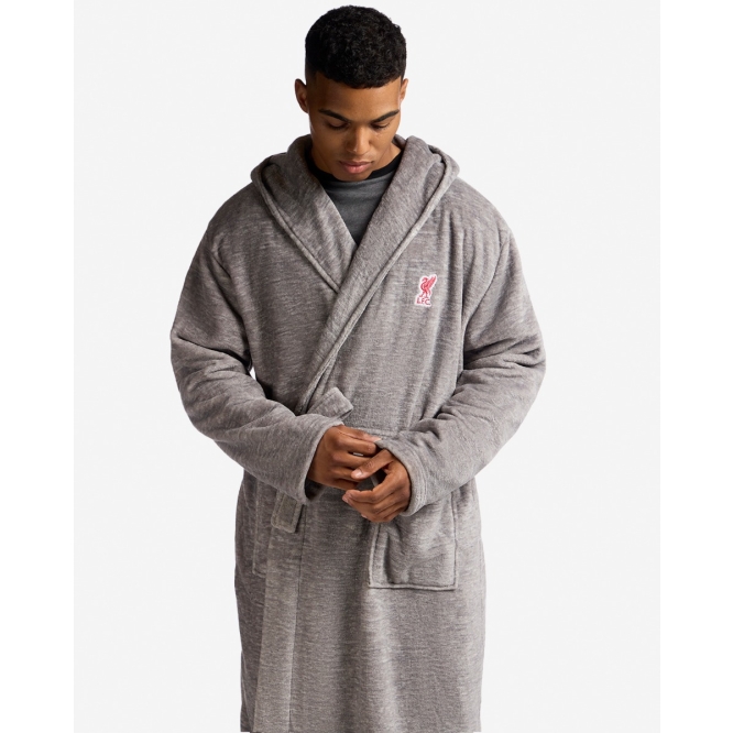 grey hooded dressing gown mens Men's Luxury Robe, Grey Luxury Bathrobe main image 1