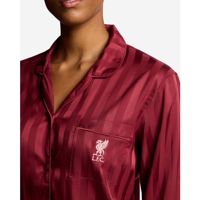 LFC Womens Satin Pyjama Set Red