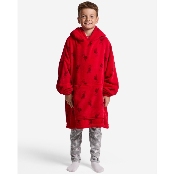 LFC Juniors Unisex All Over Print Robe Hoodie Red