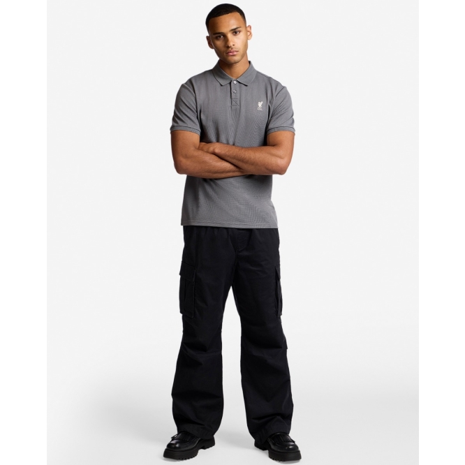 LFC Mens Textured Polo Grey