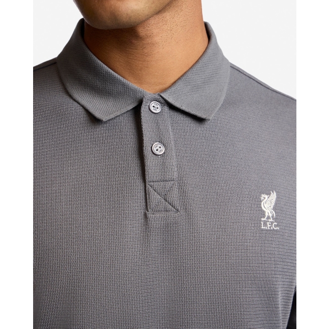 LFC Mens Textured Polo Grey