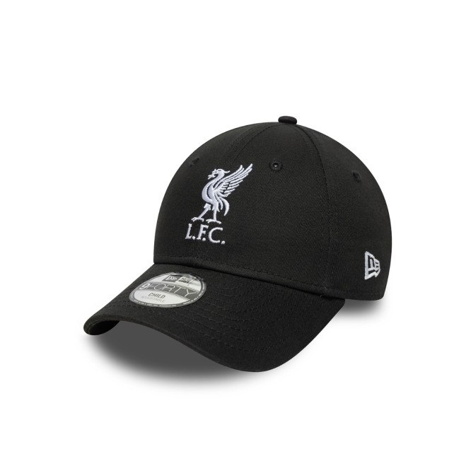LFC New Era Kids 9FORTY Liverbird Cap Black & White