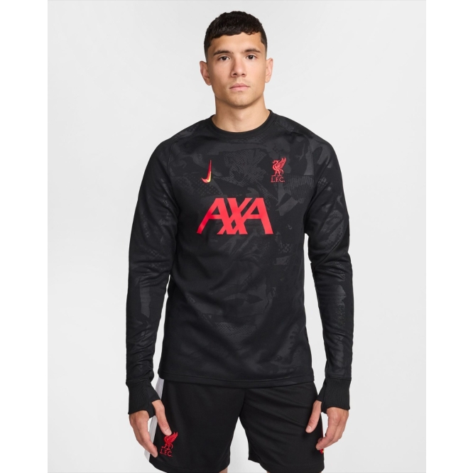 LFC Nike Mens 24 25 Long Sleeve Pre Match Third Top Black