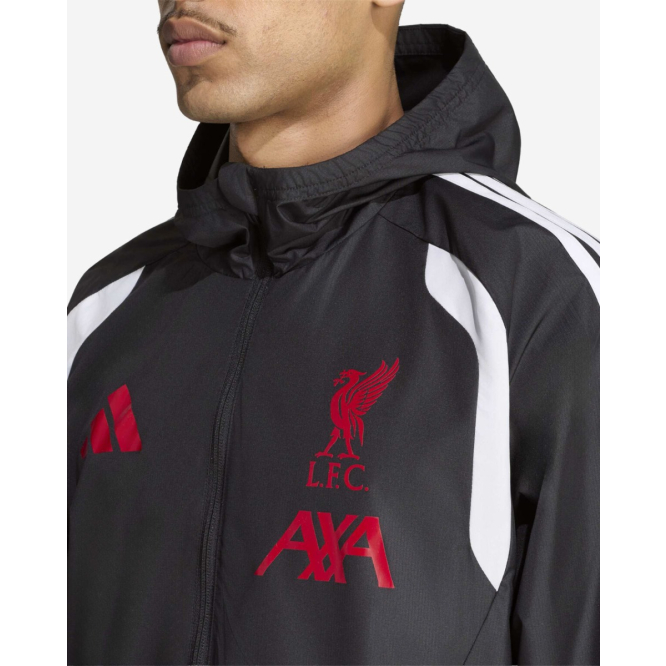 LFC adidas Mens 26/27 Tiro All-Weather Jacket Black