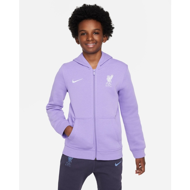 Sudadera deportiva con capucha y zipper LFC Nike 23 24 Purpura para ninos