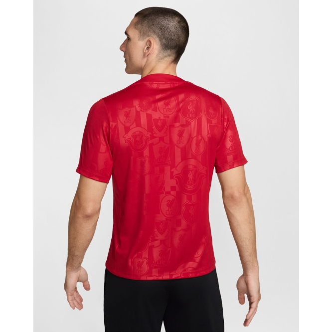 LFC Nike Mens 24/25 Home Pre-Match Short Sleeve Top Gym Red