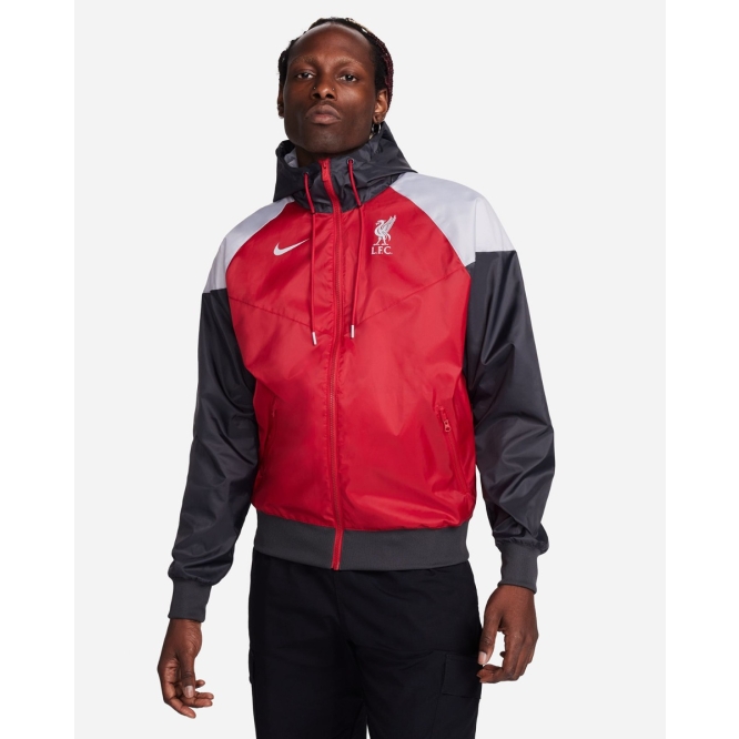 LFC Nike Mens Hooded Windrunner Gym Red