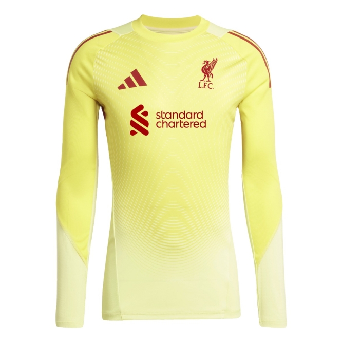 リバプールFC イエローロングスリーブジャージ LFC Adidas メンズ 25/26 ロングスリーブゴールキーパージャージーイエロー