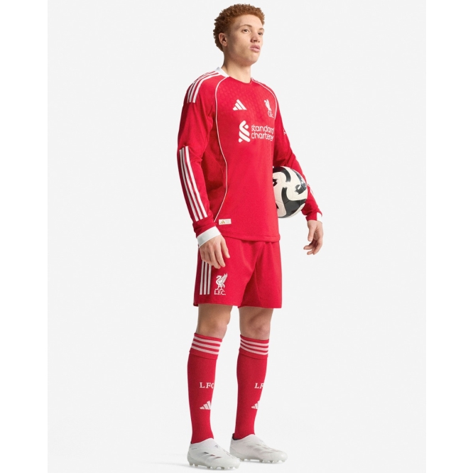 LFC Adidas メンズ 25/26 オーセンティックホームロングスリーブジャージ