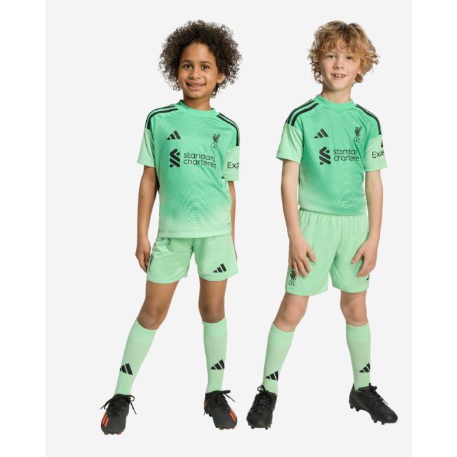 LFC adidas Little Kids 25/26 Home Goalkeeper Mini Kit