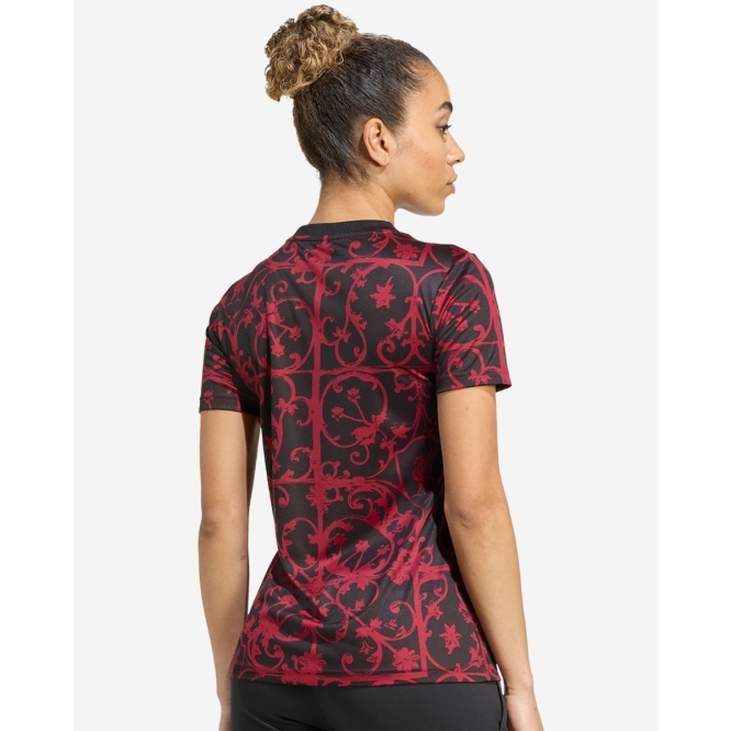 LFC adidas Womens 25/26 Short Sleeve Pre-Match Shirt Black