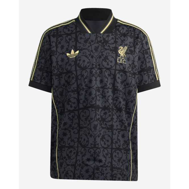 LFC adidas Mens 25/26 LFSTLR Tee Black & Gold