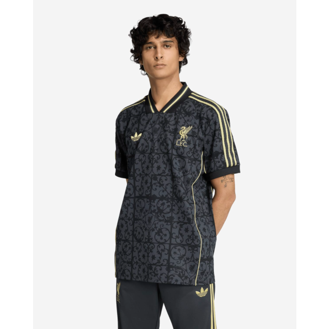 LFC adidas Mens 25/26 LFSTLR Tee Black & Gold