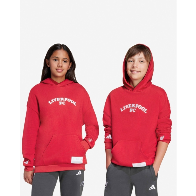 Liverpool F.C. Sweatshirt met capuchon LFC Officiële Collectie, rood, 110