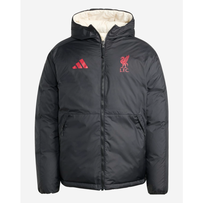 25/26リバプールですブラック ジャケット Lサイズ LFC adidas Adults 25/26 Reversible Down Jacket Black