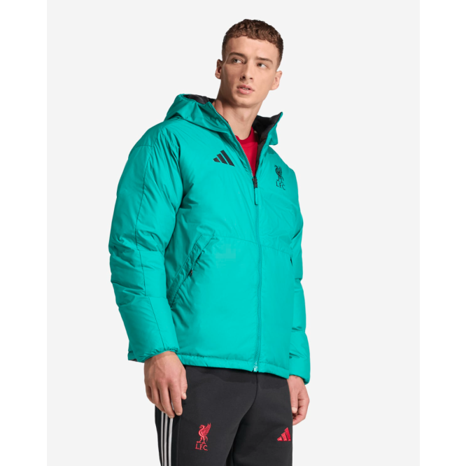 LFC adidas Mens 25/26 Reversible Down Jacket Green