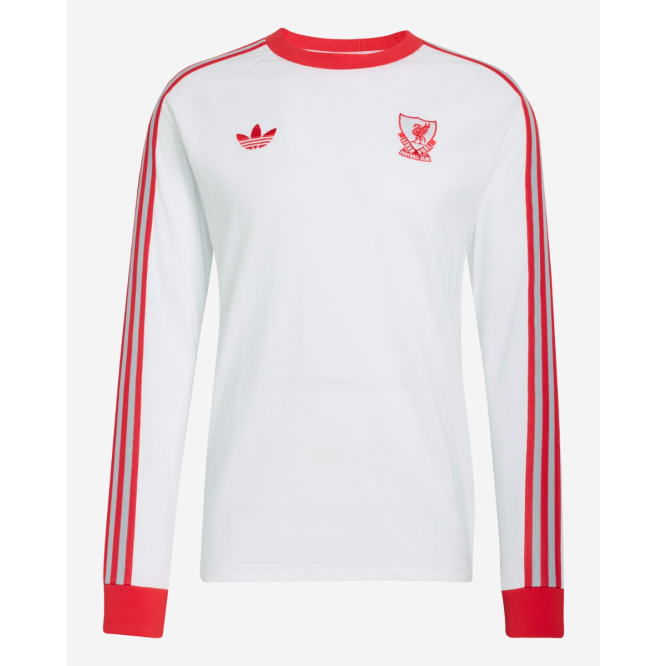 Liverpool FC adidas 長袖シャツ 白 赤 adidas Liverpool FC 25/26 Long Sleeve Away Jersey - White | Free