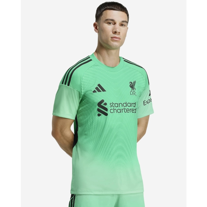LFC Adidas メンズ 25/26 ホームショートスリーブゴールキーパージャージー