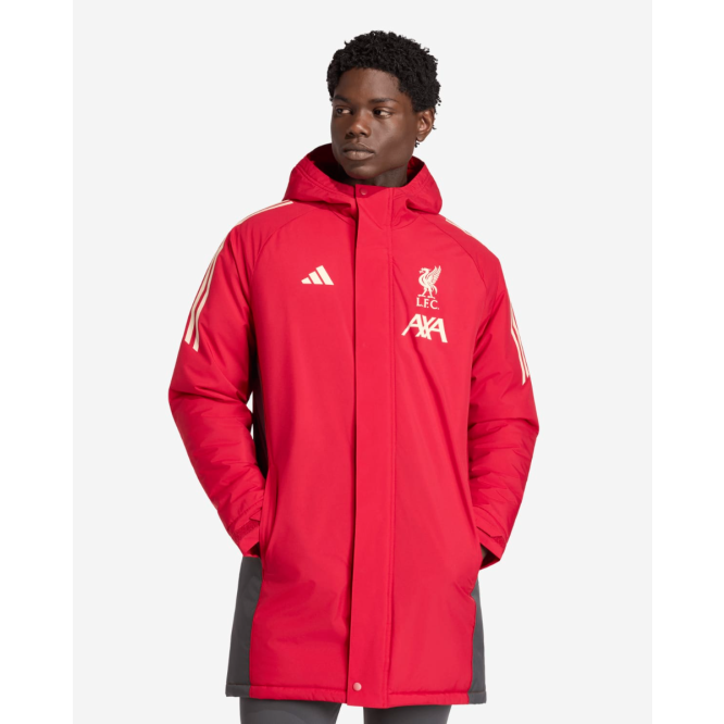 LFC adidas Mens 25/26 Long Match-Day Jacket Red