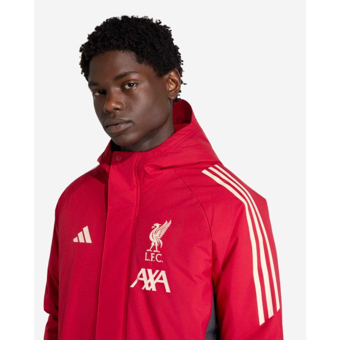 LFC adidas Mens 25/26 Long Match-Day Jacket Red