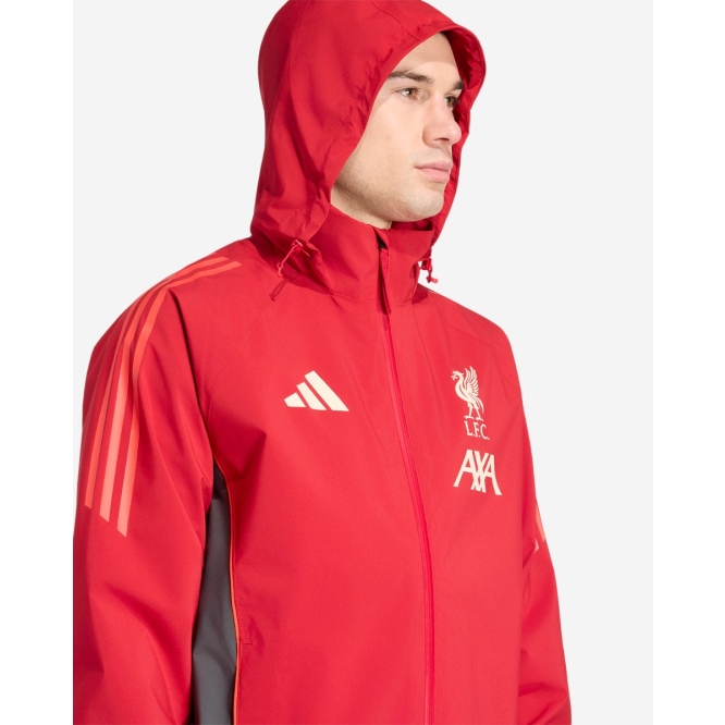 LFC Adidas メンズ 25/26 レインジャケットレッド