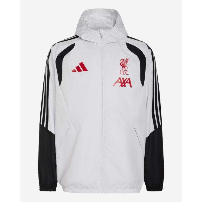 LFC adidas Mens 26/27 Tiro All-Weather Jacket Dash Grey