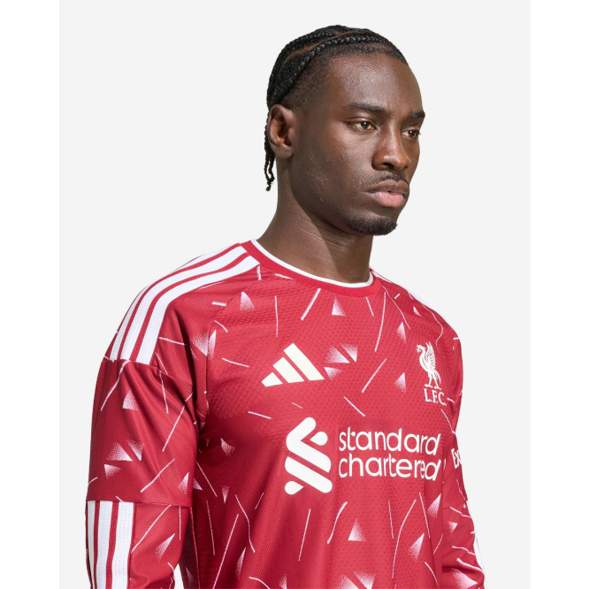 LFC adidas Mens 26/27 Home Authentic Long Sleeve Jersey