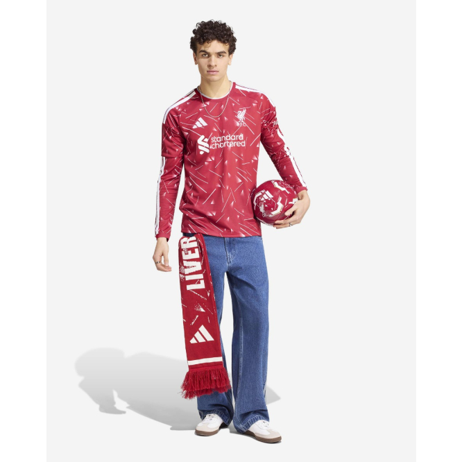 LFC adidas Mens 26/27 Home Long Sleeve Jersey