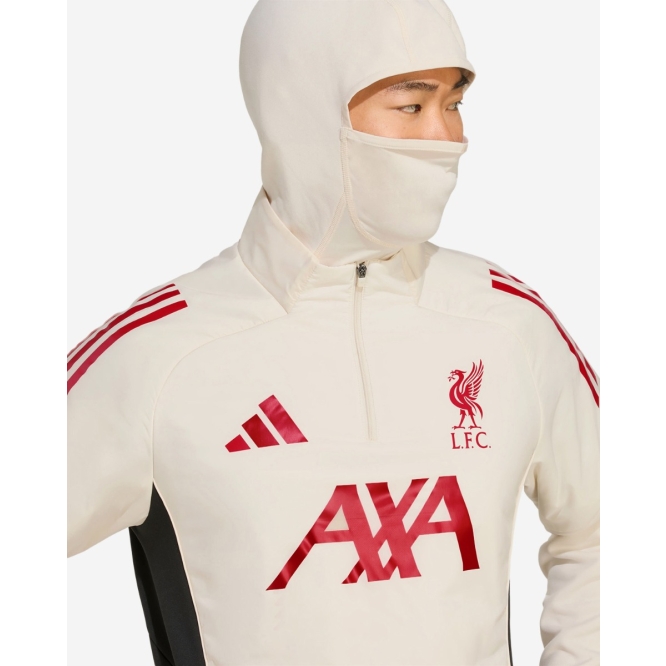LFC adidas Mens 25/26 Domestic Pro-Winter Hooded Top White
