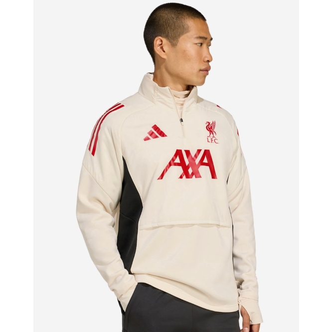 LFC adidas Mens 25/26 Domestic Pro-Winter Hooded Top White