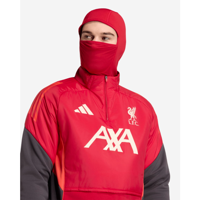LFC Adidas メンズ 25/26 プロウィンターフード付きトップレッド
